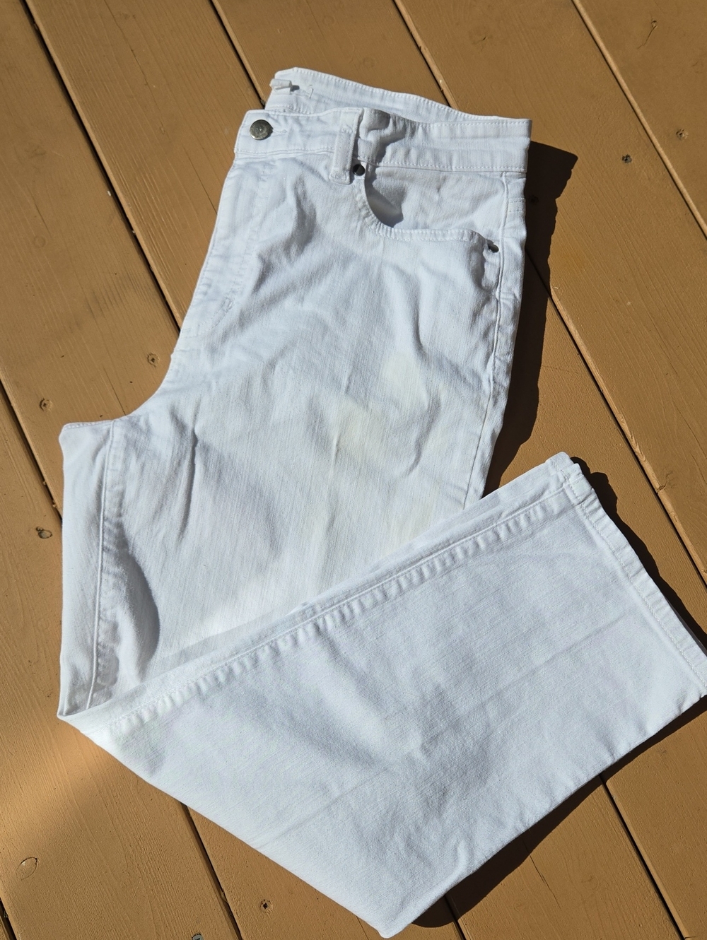 EILEEN FISHER ▪︎ White Women’s Casual Straight-Leg Pants